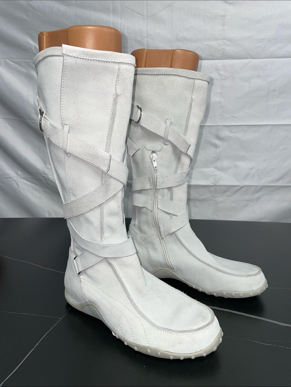 MARC MODAVI RARE PUMA MOSTRO LEATHER WOMENS STRAPPY HIGH BOOTS FTL-09-017